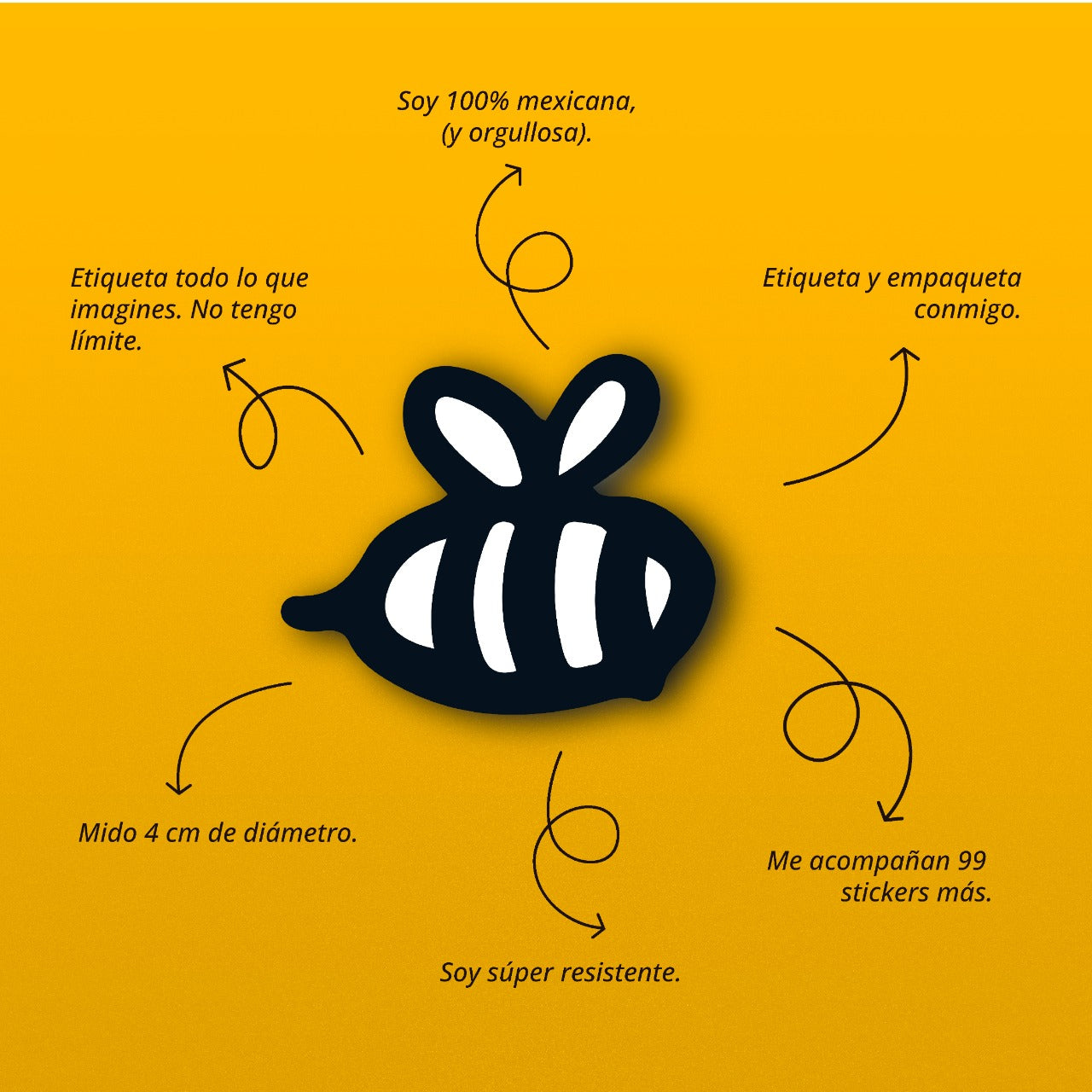Stickers Abejas 100 Pz