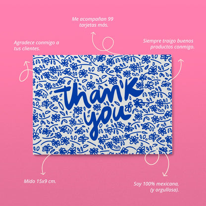 TARJETAS 100pz 15X9cm  LILIES